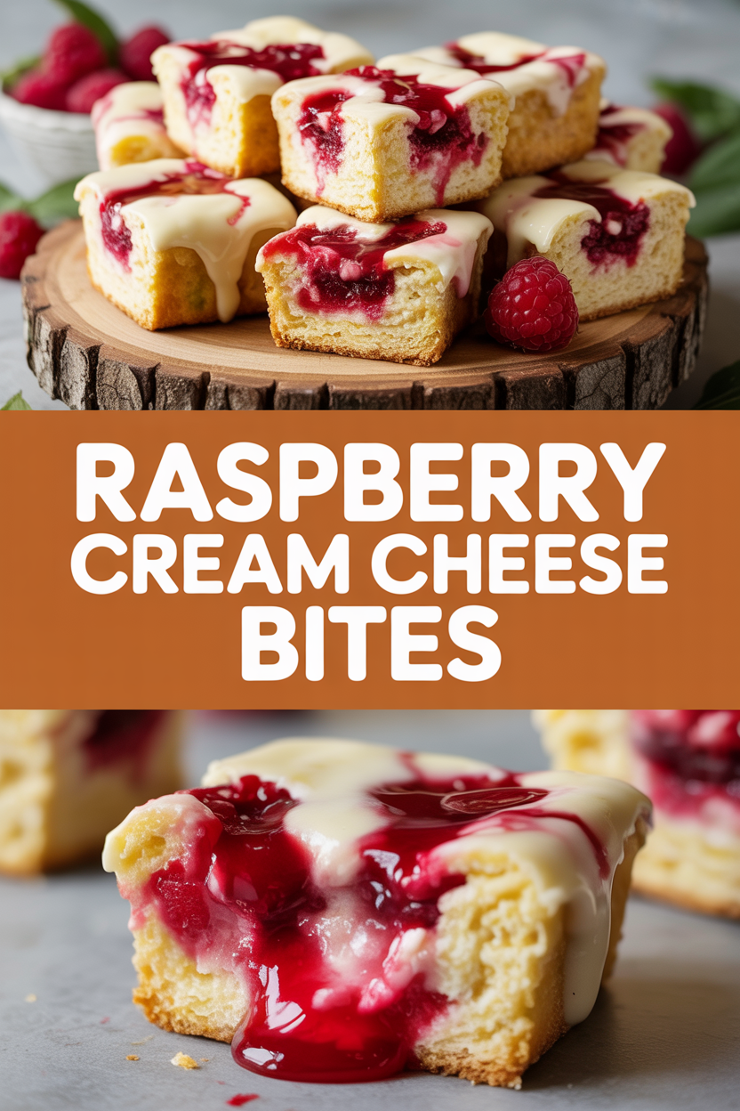 Raspberry Cream Cheese Bites