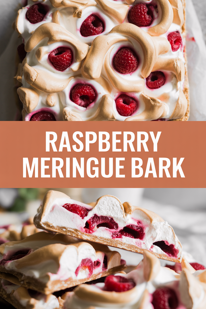 Raspberry Meringue Bark