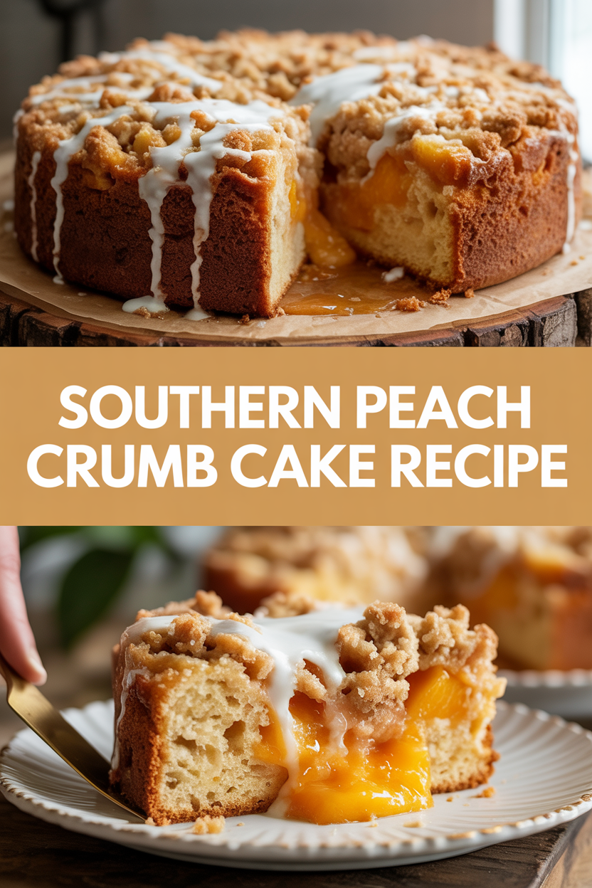Southern Peach Crumb Cake Recipe