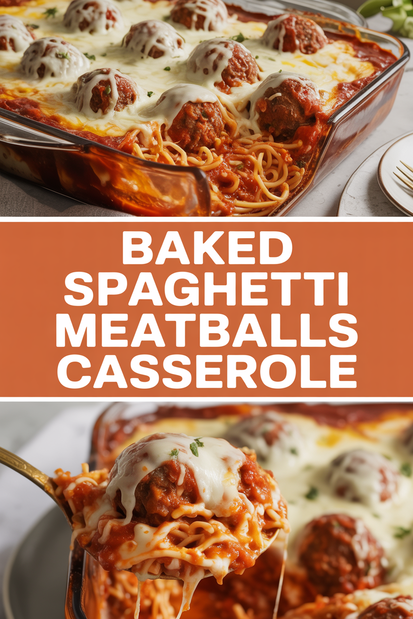 Baked Spaghetti Meatballs Casserole