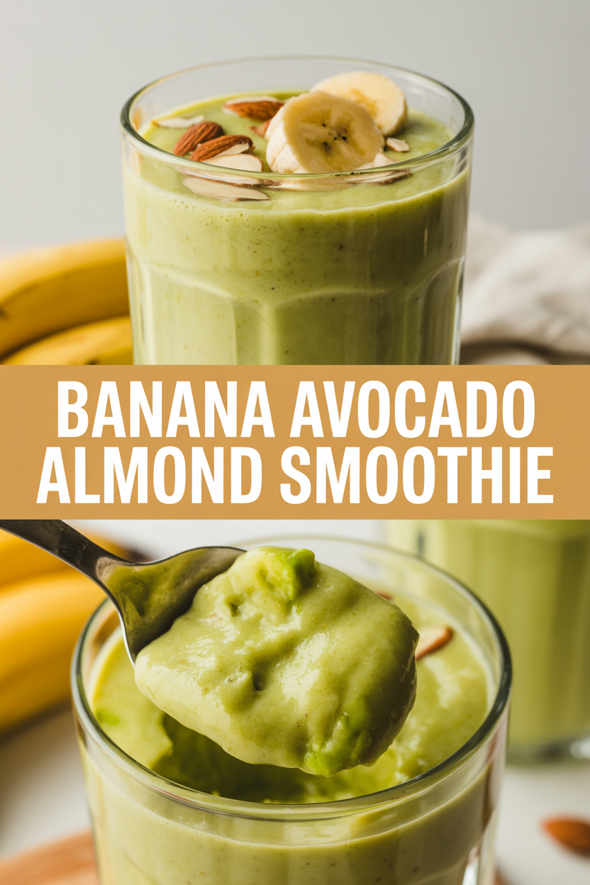 Banana Avocado Almond Smoothie