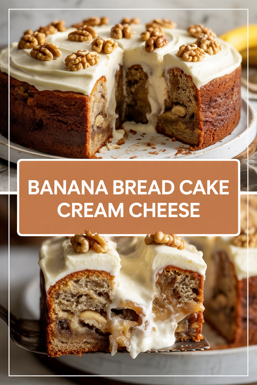 Banana Bread Cake Cream Cheese