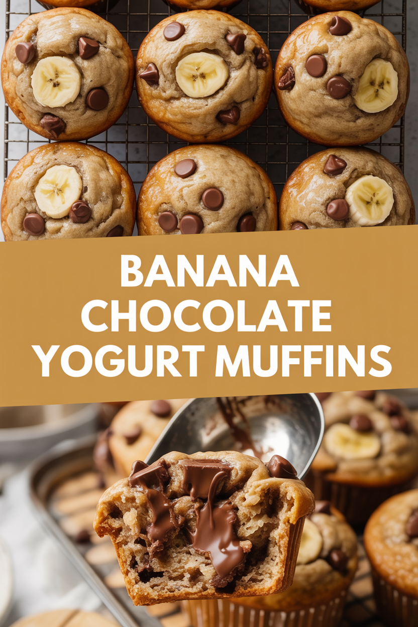 Banana Chocolate Yogurt Muffins