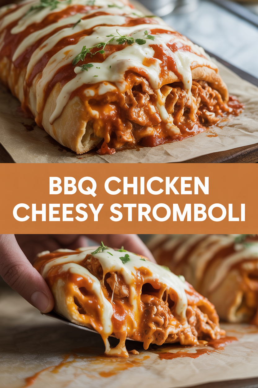 Bbq Chicken Cheesy Stromboli