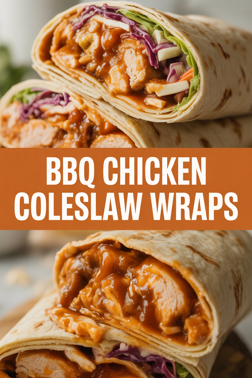 Bbq Chicken Coleslaw Wraps