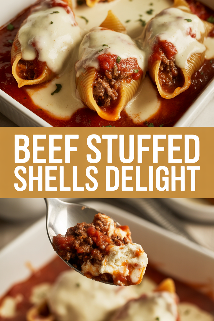 Beef Stuffed Shells Delight