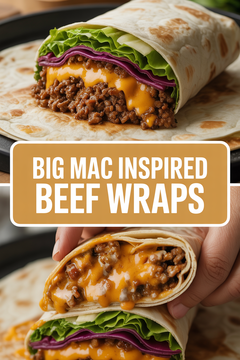 Big Mac Inspired Beef Wraps