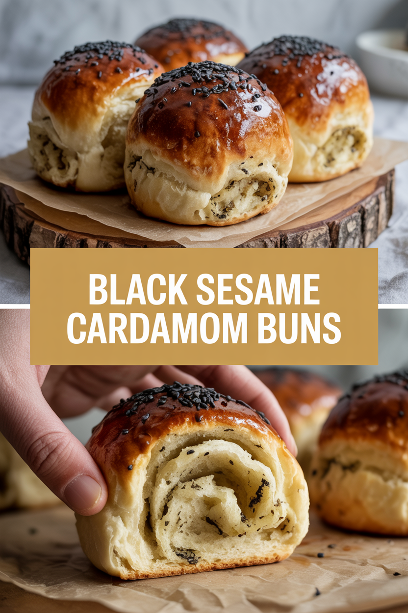 Black Sesame Cardamom Buns