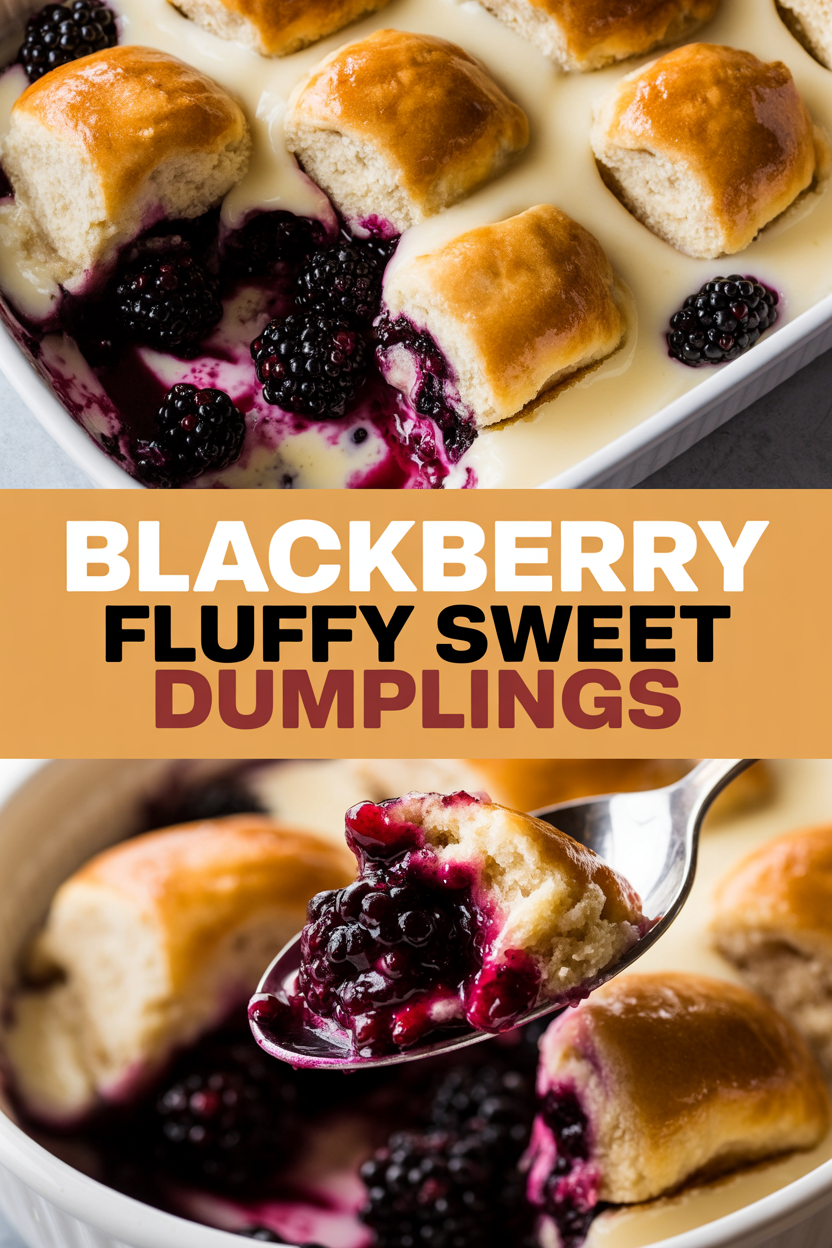 Blackberry Fluffy Sweet Dumplings