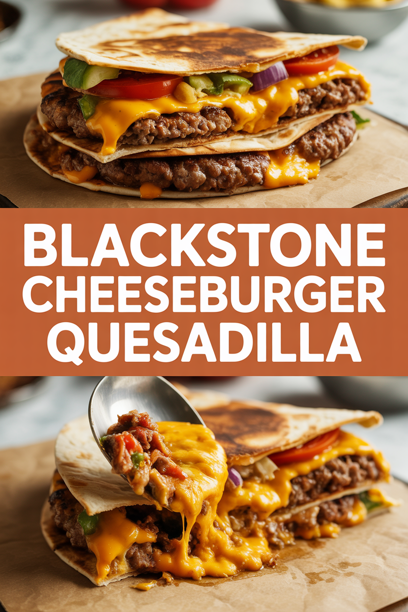 Blackstone Cheeseburger Quesadilla