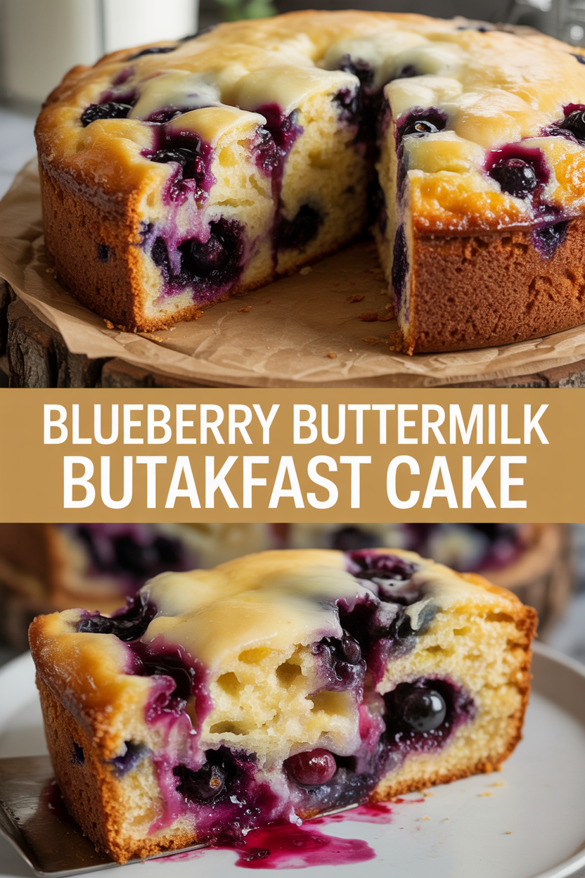 Blueberry Buttermilk Breakfast Cake