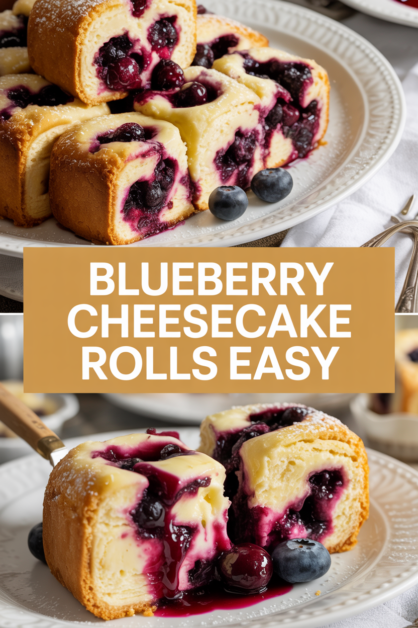 Blueberry Cheesecake Rolls Easy