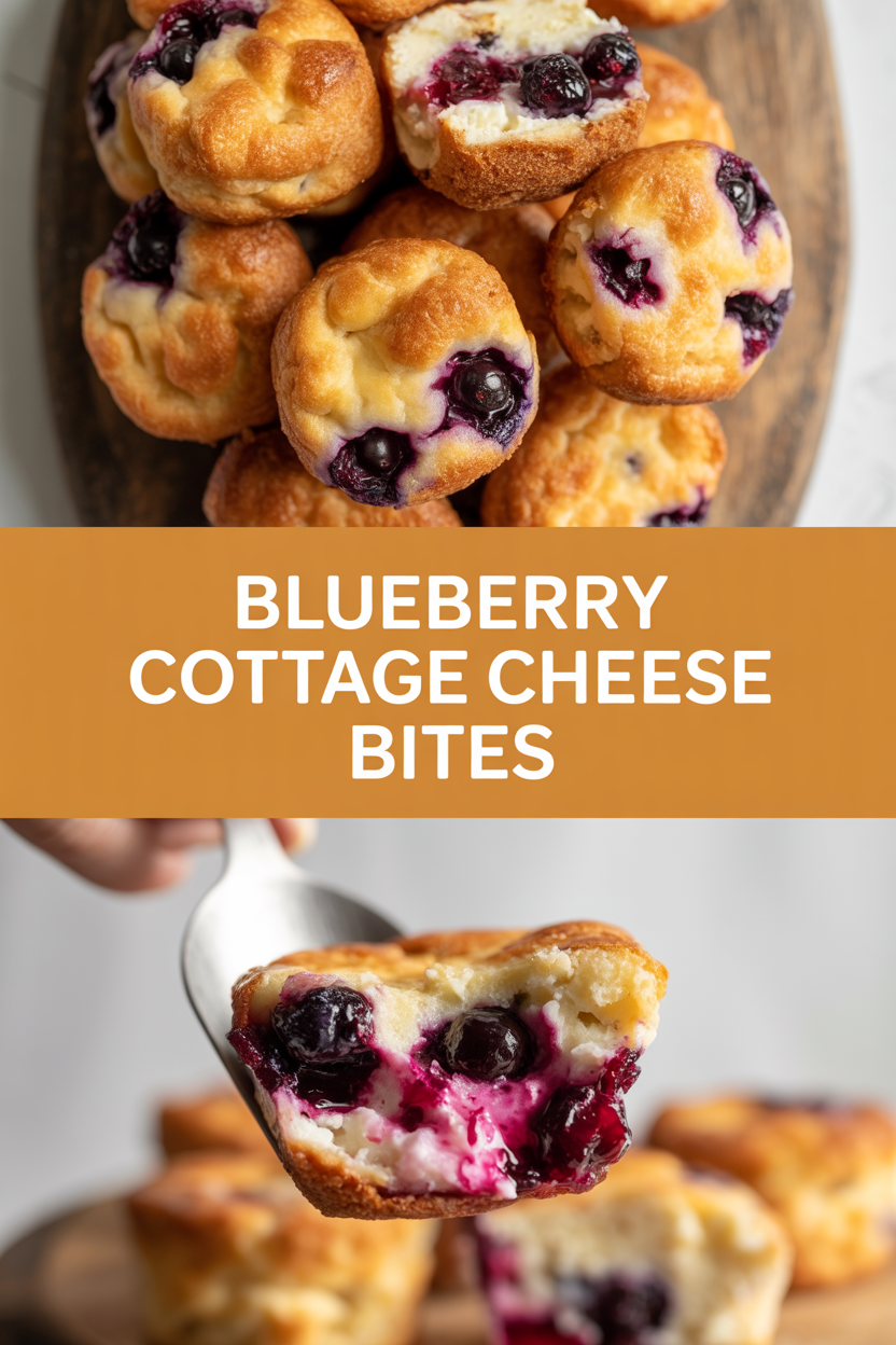 Blueberry Cottage Cheese Bites