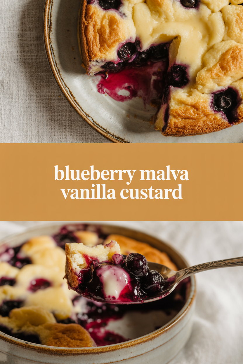 Blueberry Malva Vanilla Custard