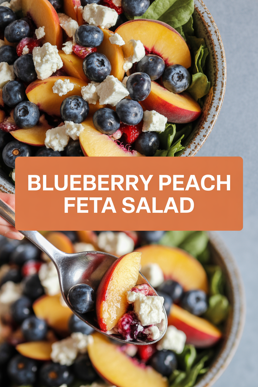 Blueberry Peach Feta Salad