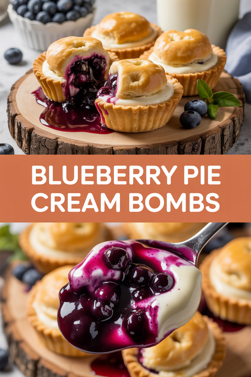 Blueberry Pie Cream Bombs