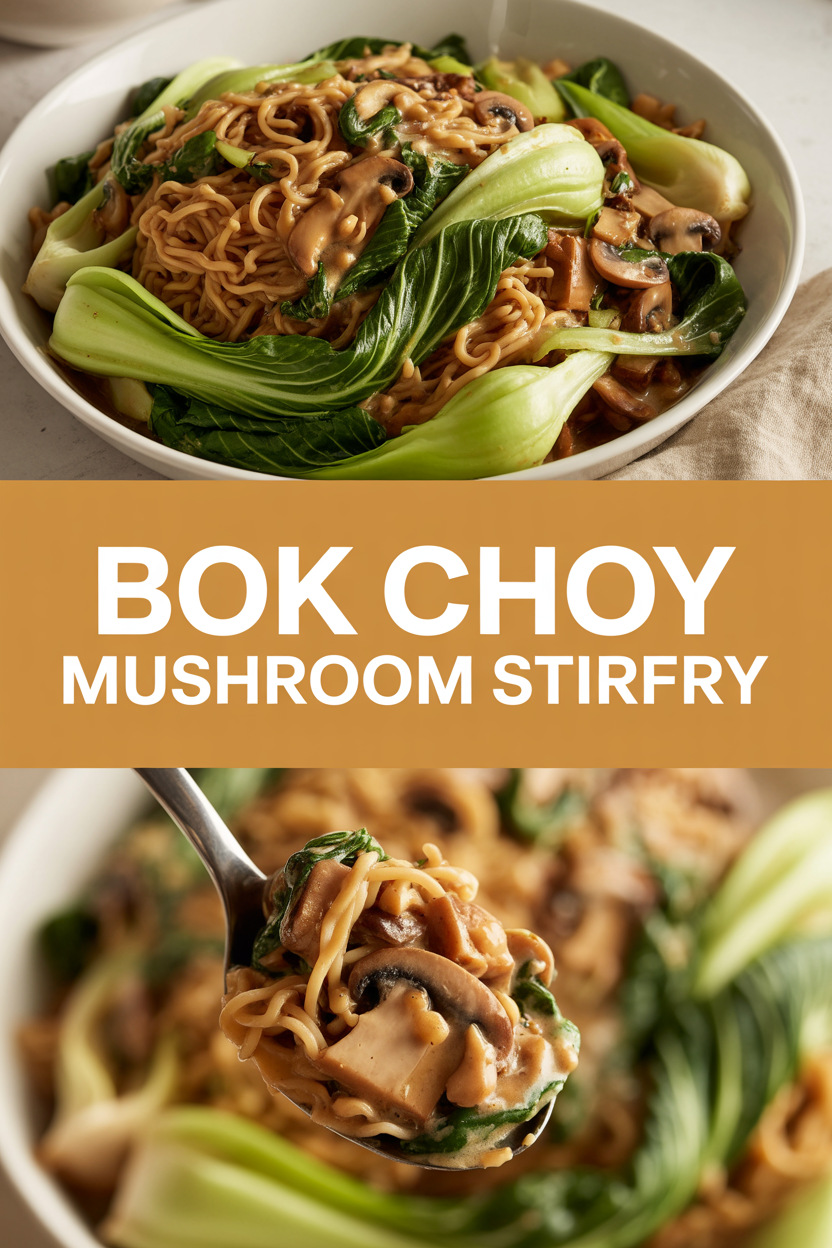 Bok Choy Mushroom Stirfry