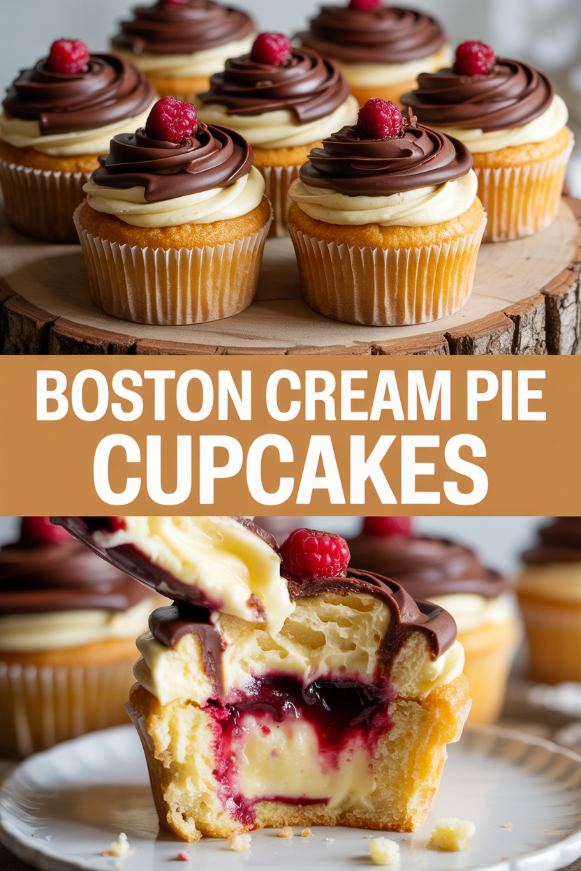 Boston Cream Pie Cupcakes