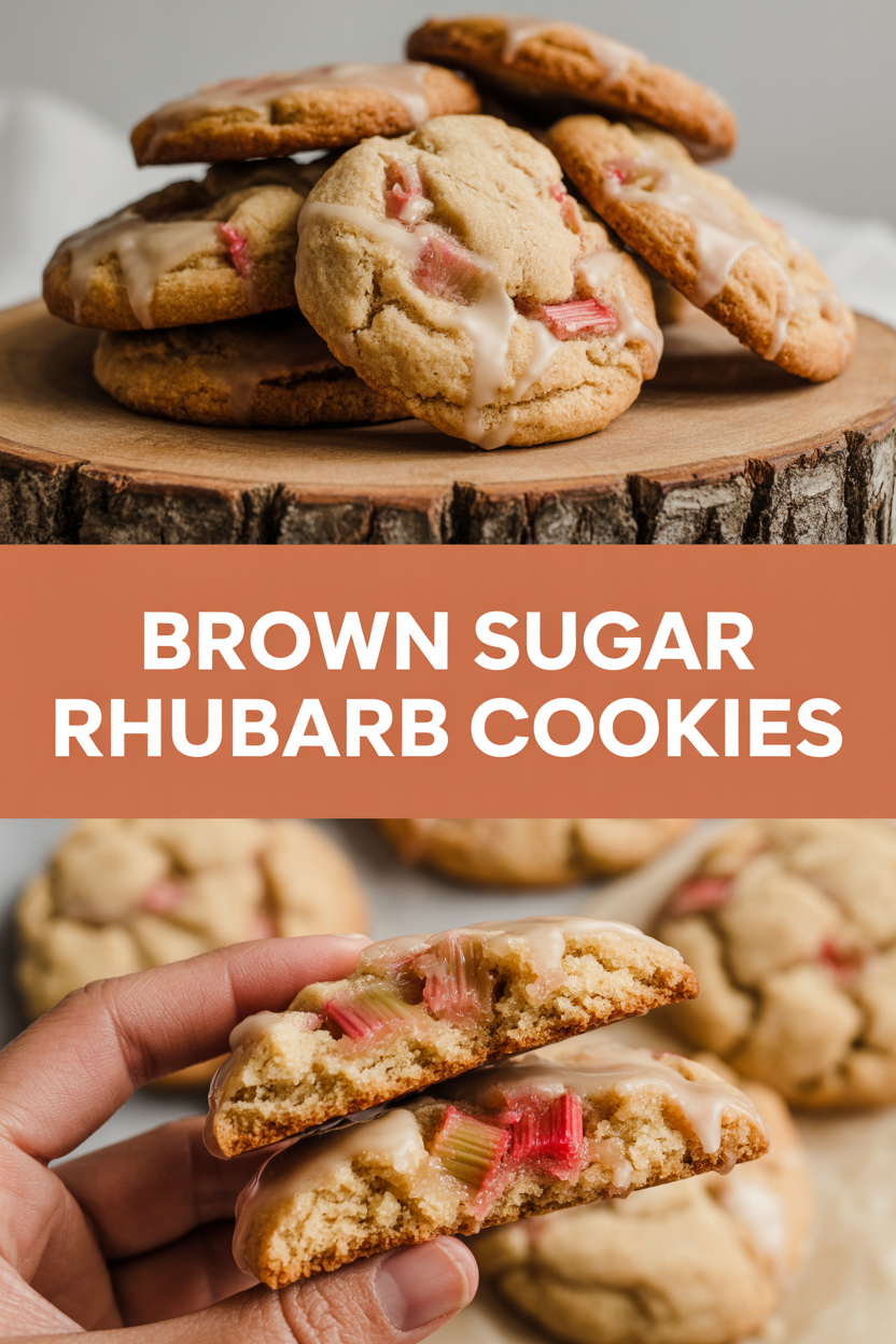 Brown Sugar Rhubarb Cookies