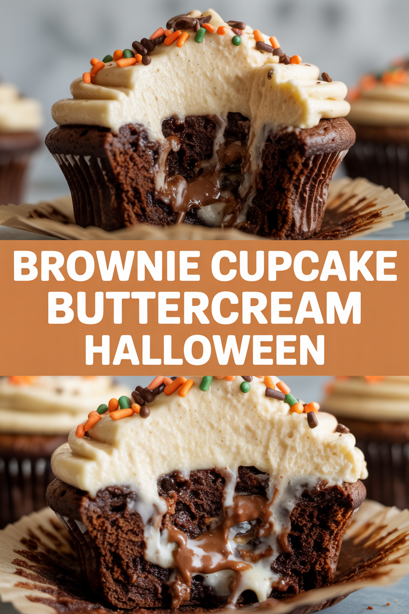 Brownie Cupcake Buttercream Halloween