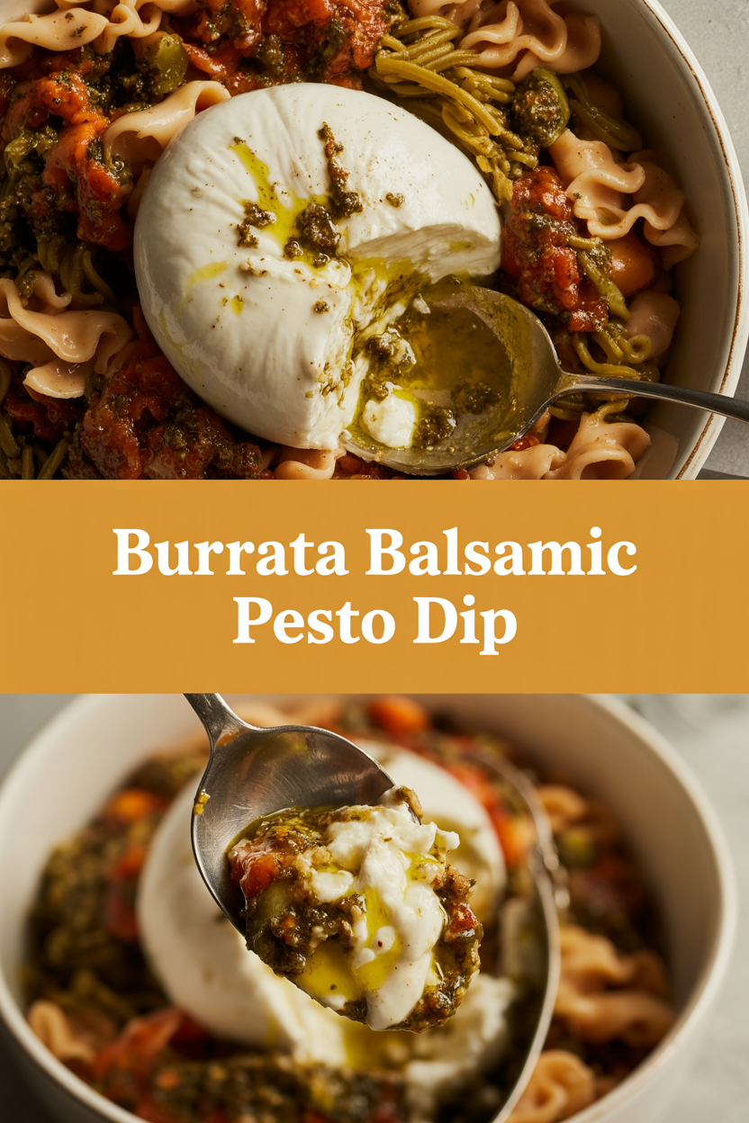 Burrata Balsamic Pesto Dip