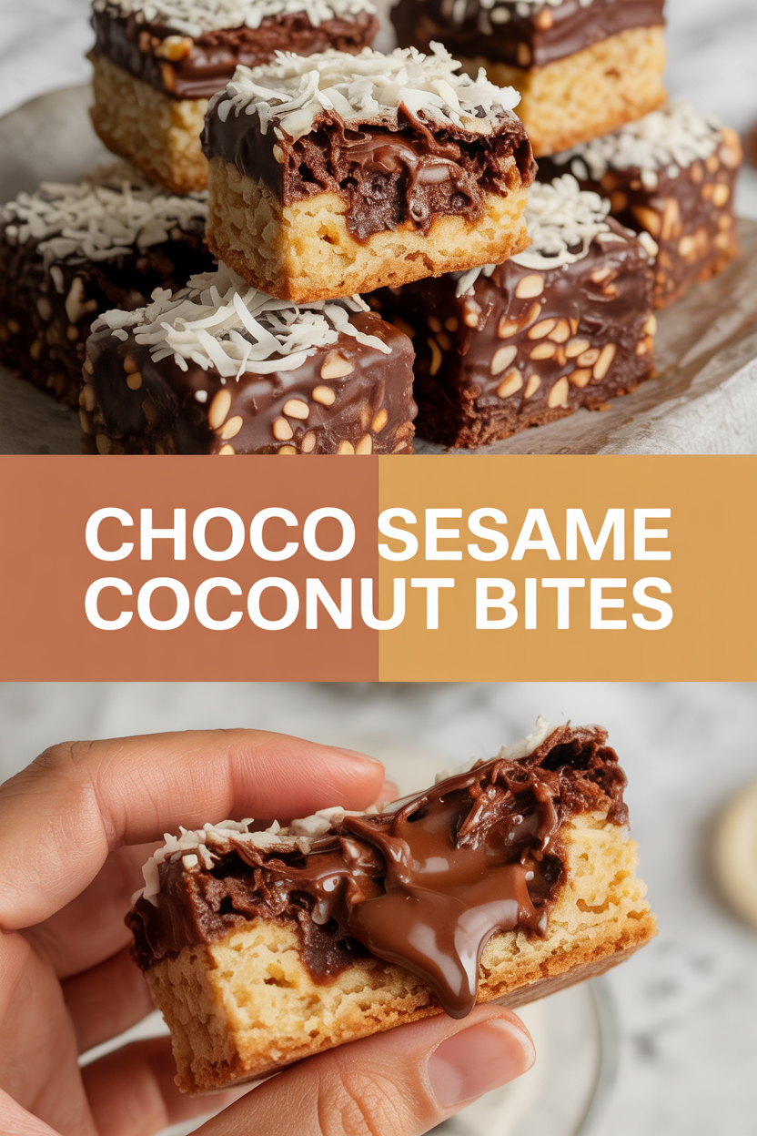 Choco Sesame Coconut Bites