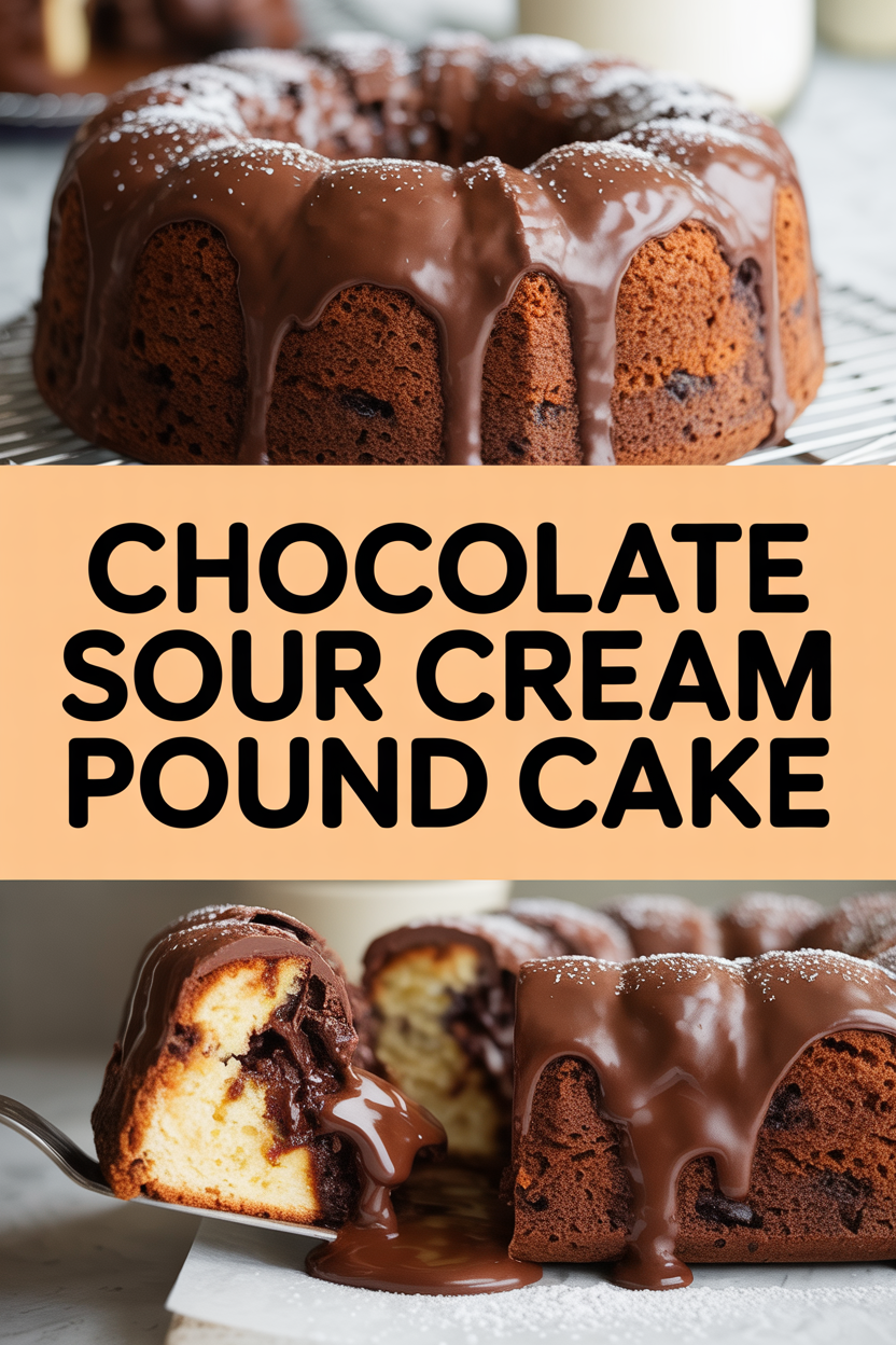 Chocolate Sour Cream Pound Cake