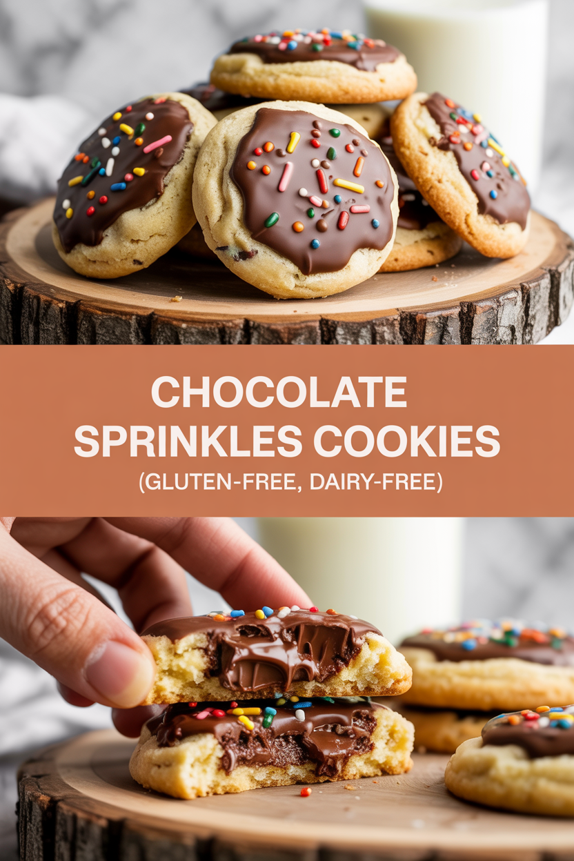 Chocolate Sprinkles Cookies (Gluten-Free, Dairy-Free)