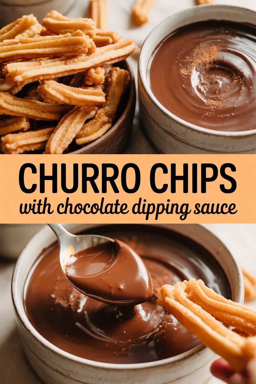 Churro Chips with Chocolate Dipping Sauce