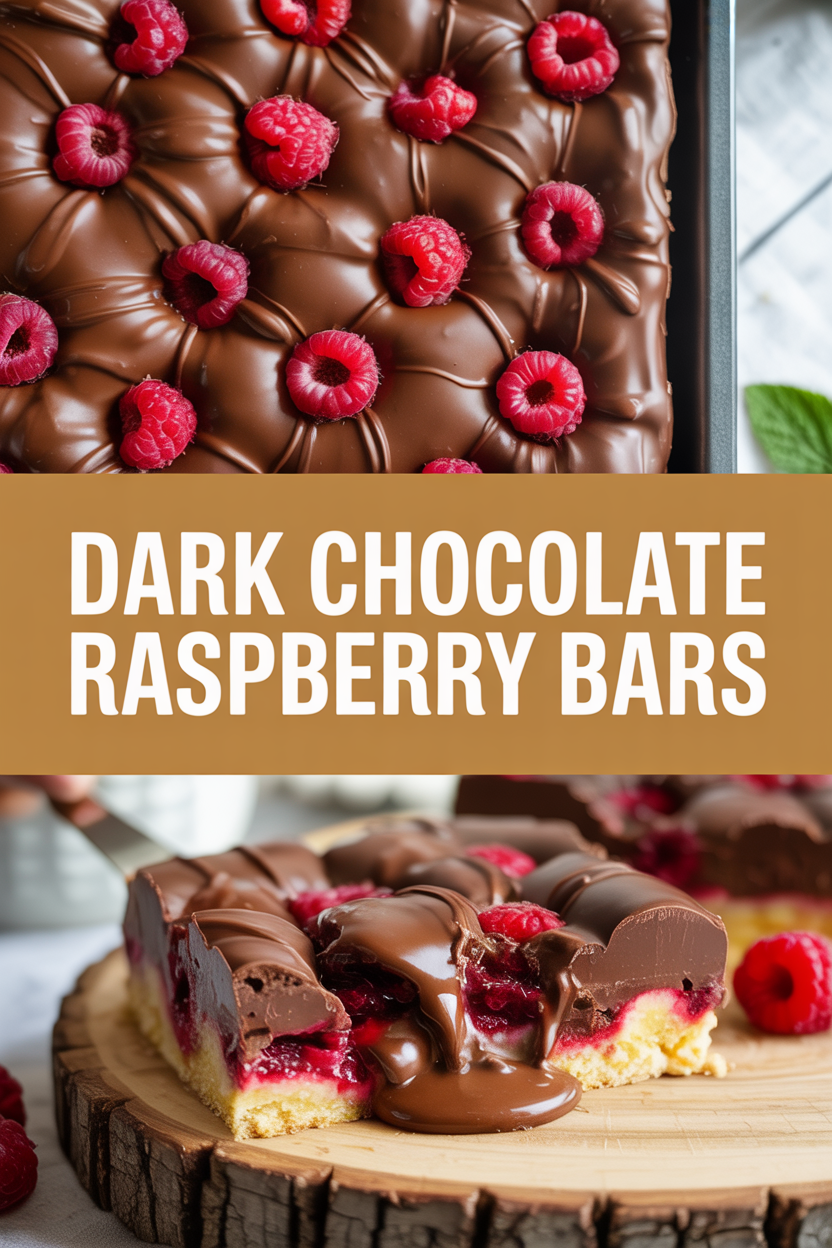 Dark Chocolate Raspberry Bars