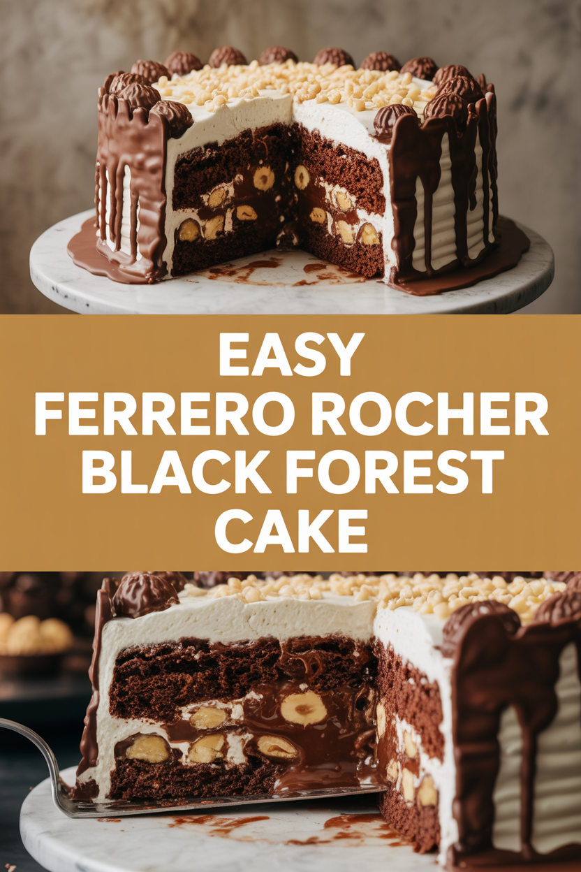 Easy Ferrero Rocher Black Forest Cake