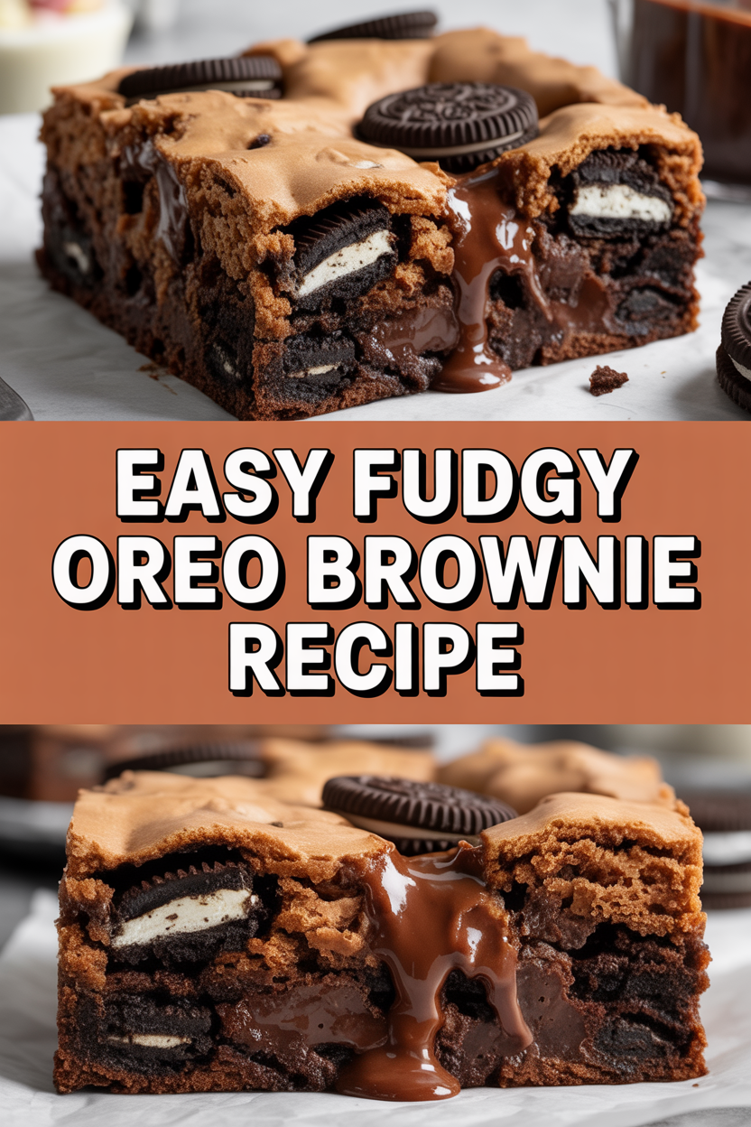 Easy Fudgy Oreo Brownie Recipe