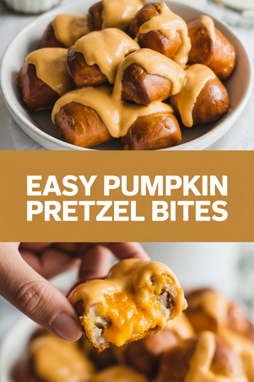 Easy Pumpkin Pretzel Bites