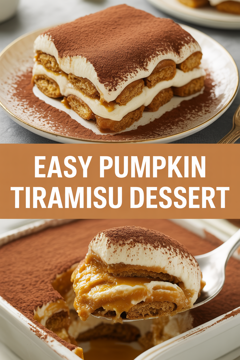 Easy Pumpkin Tiramisu Dessert