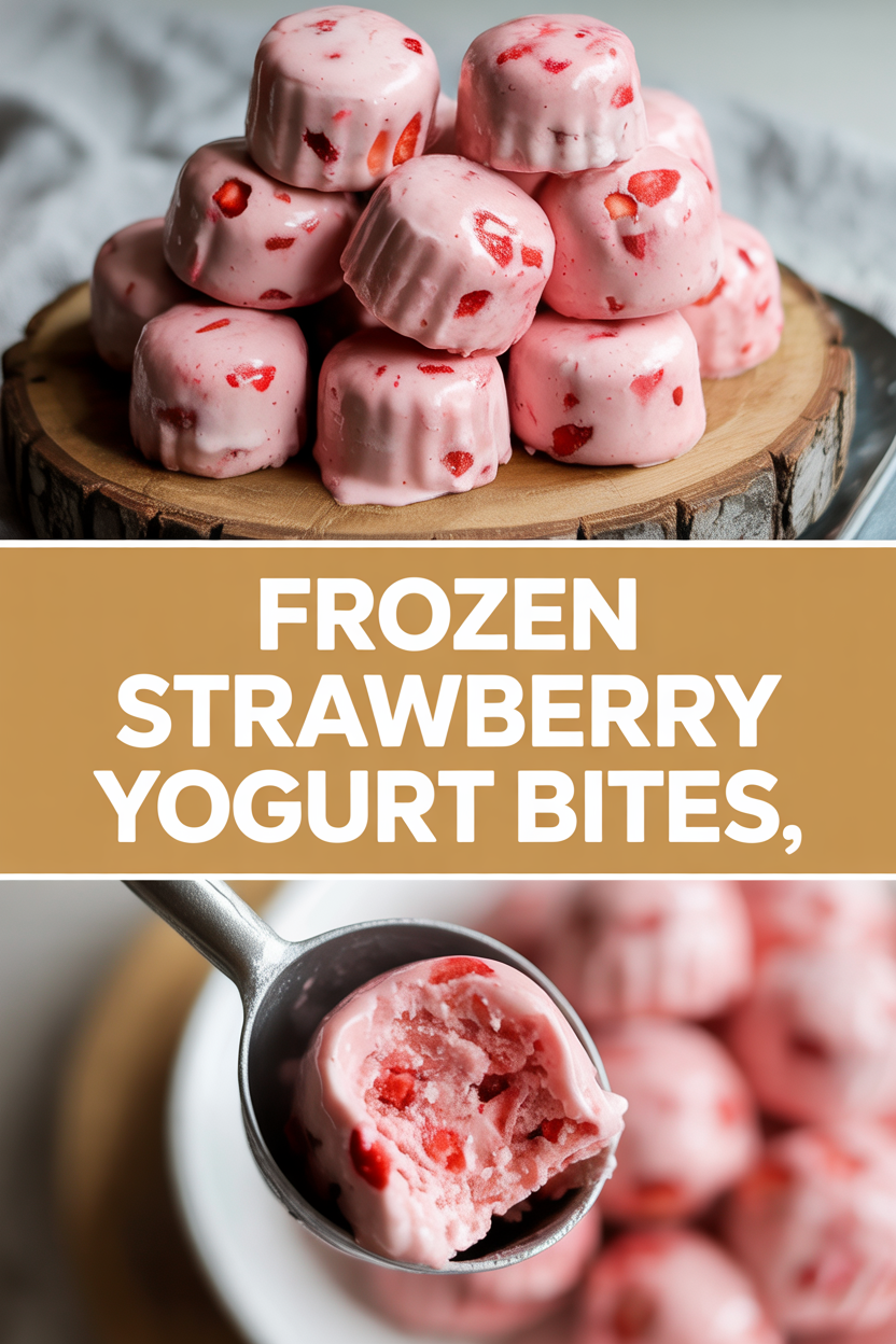 Frozen Strawberry Yogurt Bites