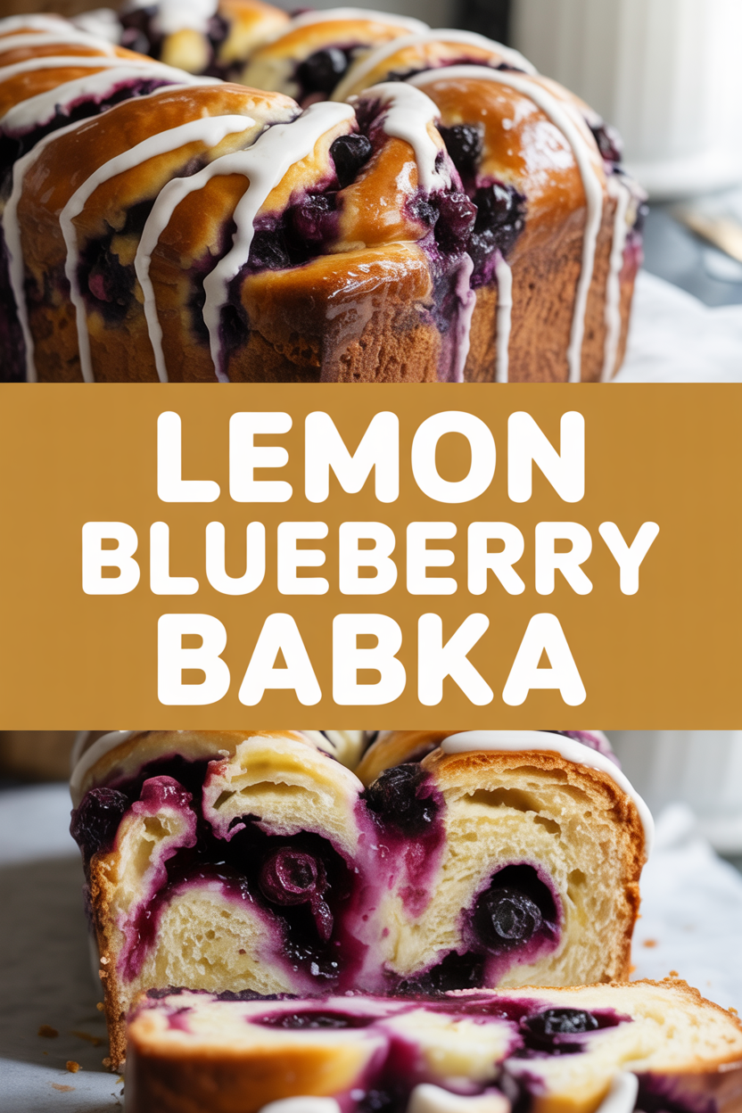 Lemon Blueberry Babka