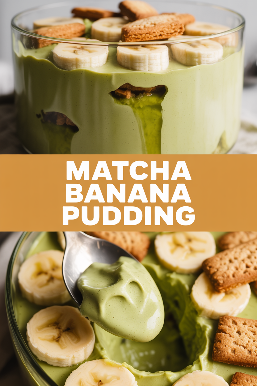 Matcha Banana Pudding