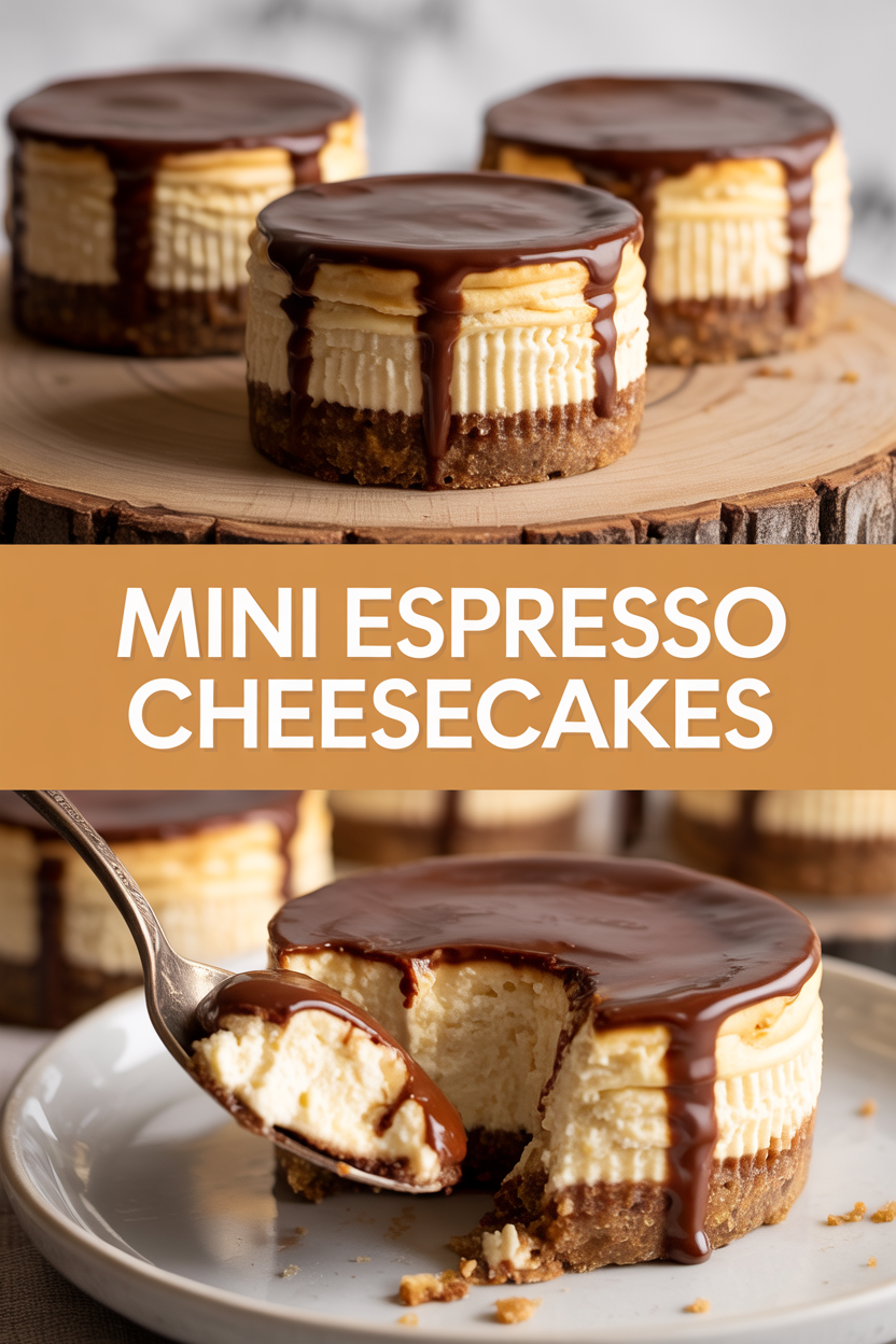 Mini Espresso Cheesecakes