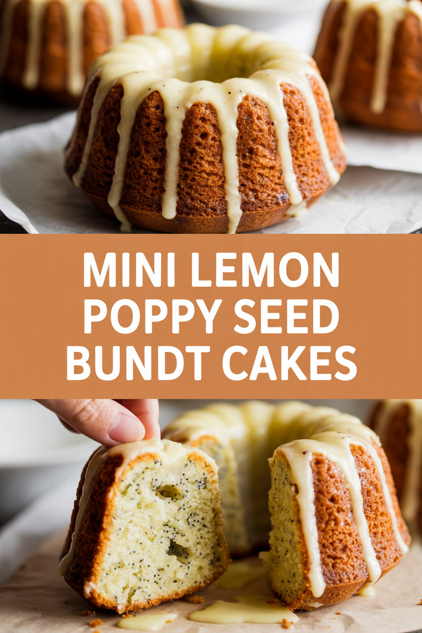 Mini Lemon Poppy Seed Bundt Cakes