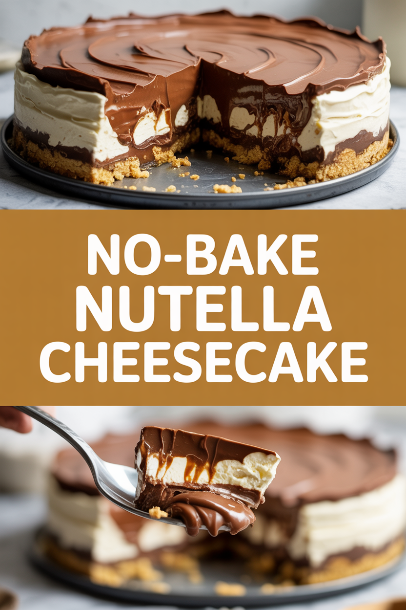 No-Bake Nutella Cheesecake