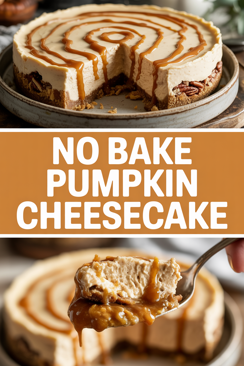 No Bake Pumpkin Cheesecake