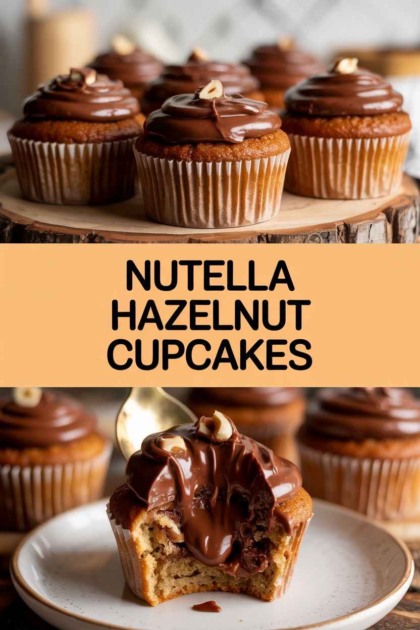 Nutella Hazelnut Cupcakes