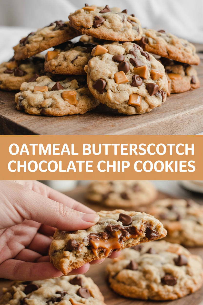 Oatmeal Butterscotch Chocolate Chip Cookies