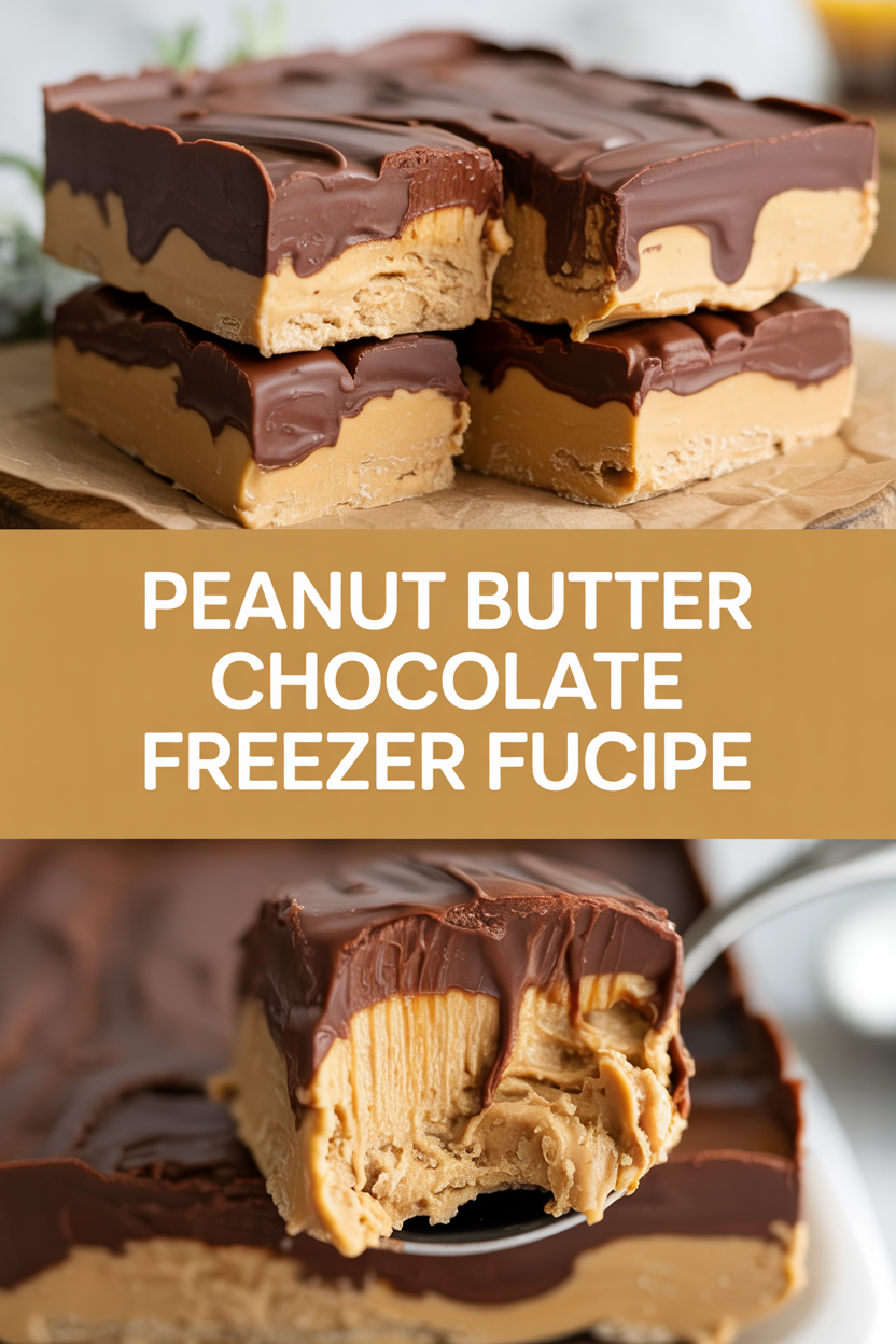 Peanut Butter Chocolate Freezer Fudge Recipe