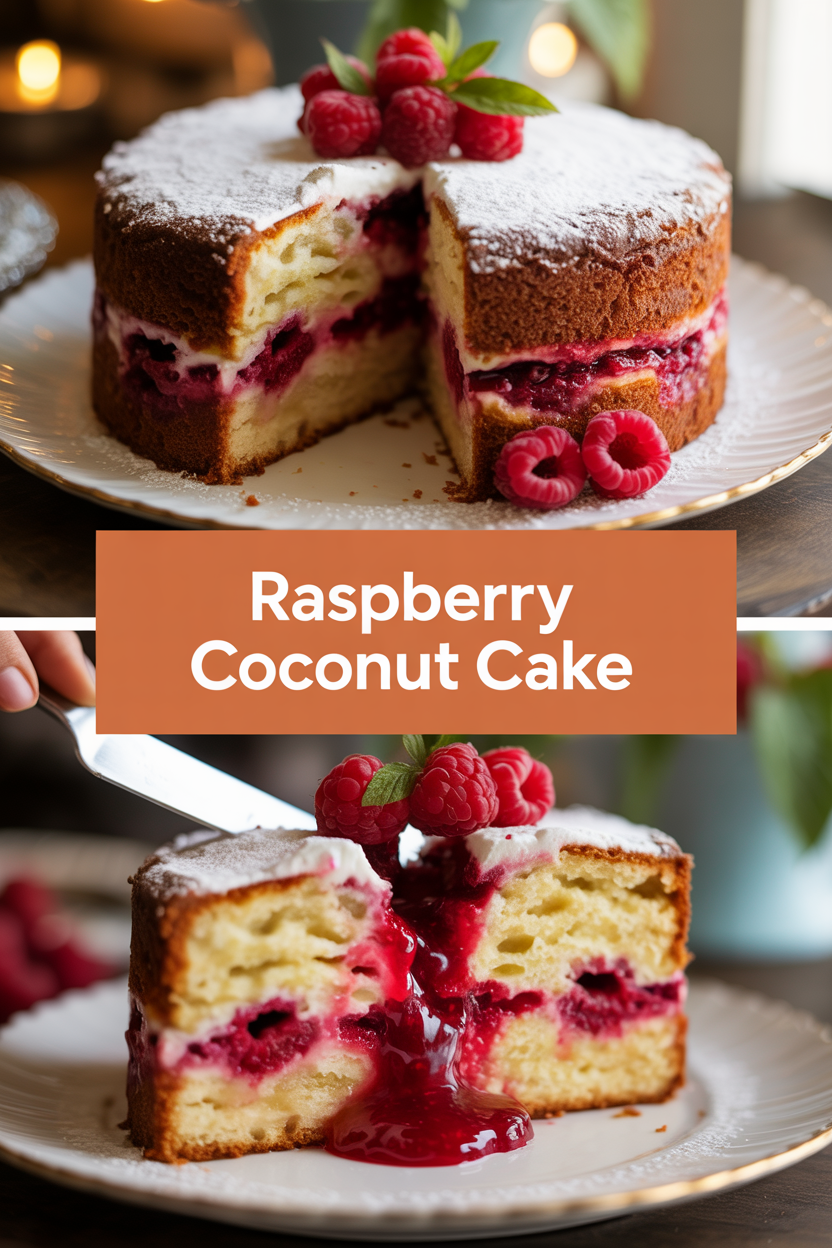 Raspberry Coconut Cake