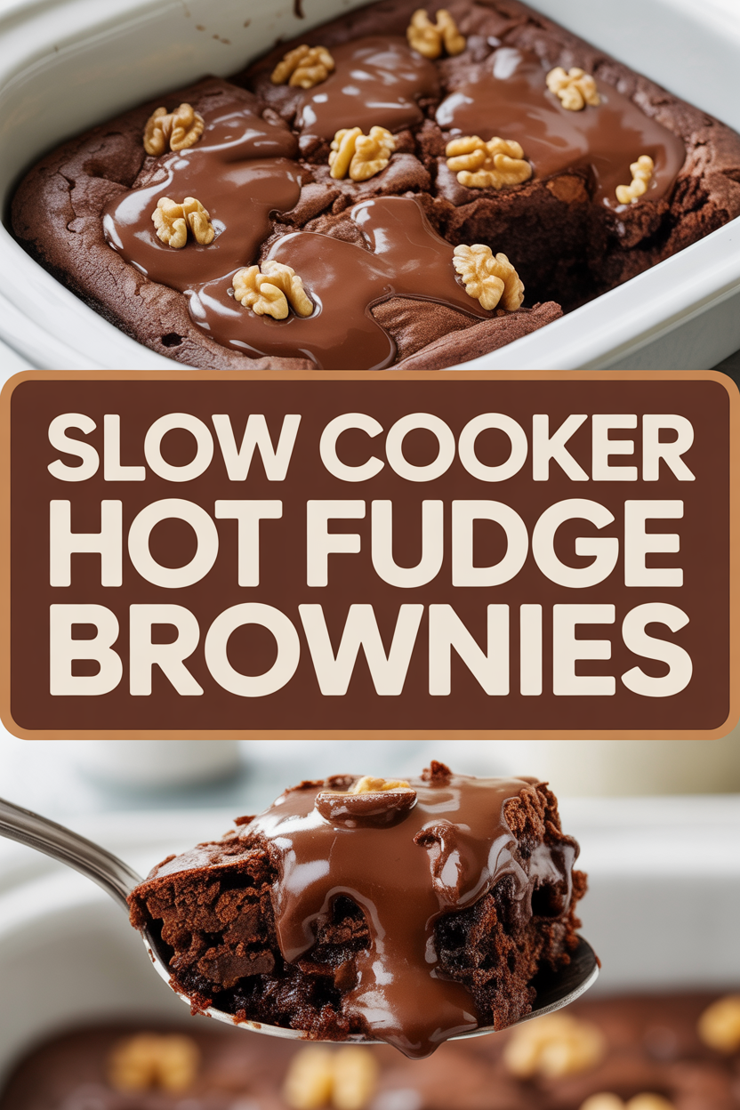 Slow Cooker Hot Fudge Brownies