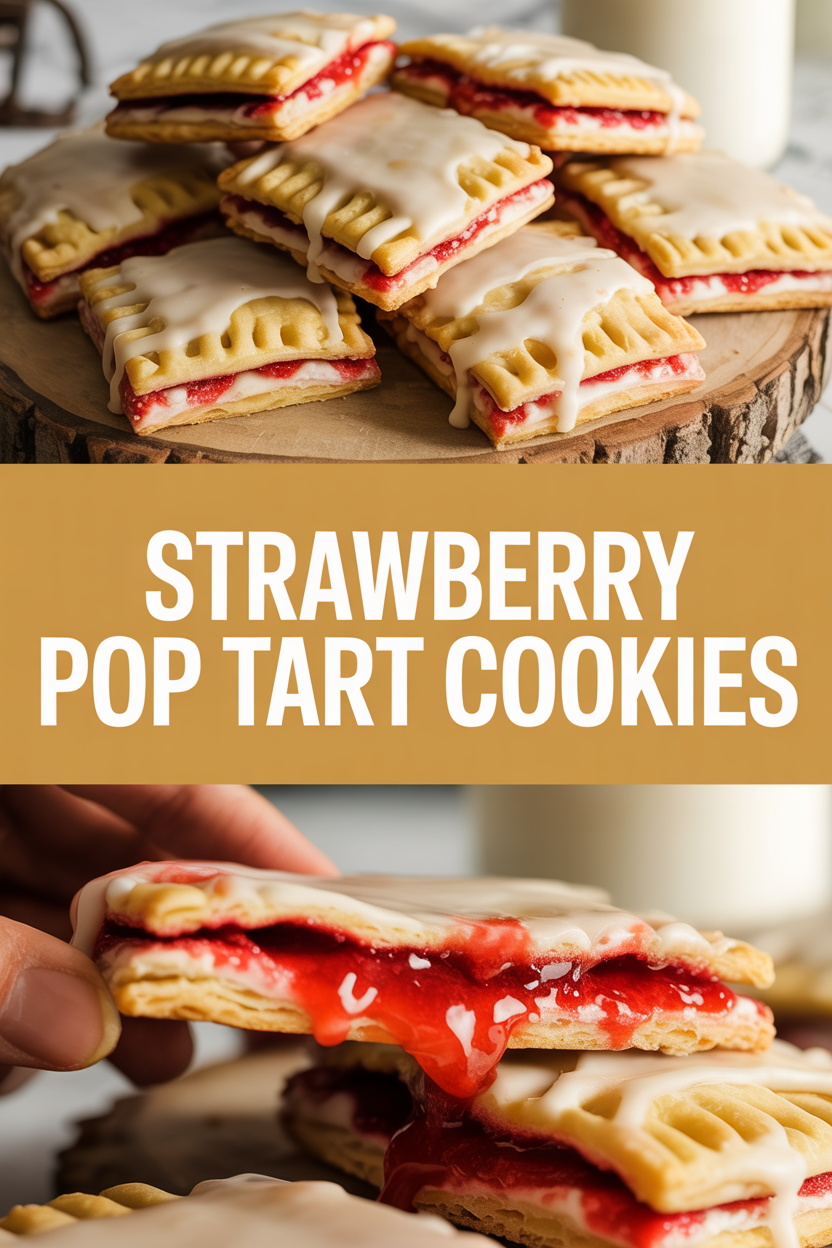 Strawberry Pop Tart Cookies