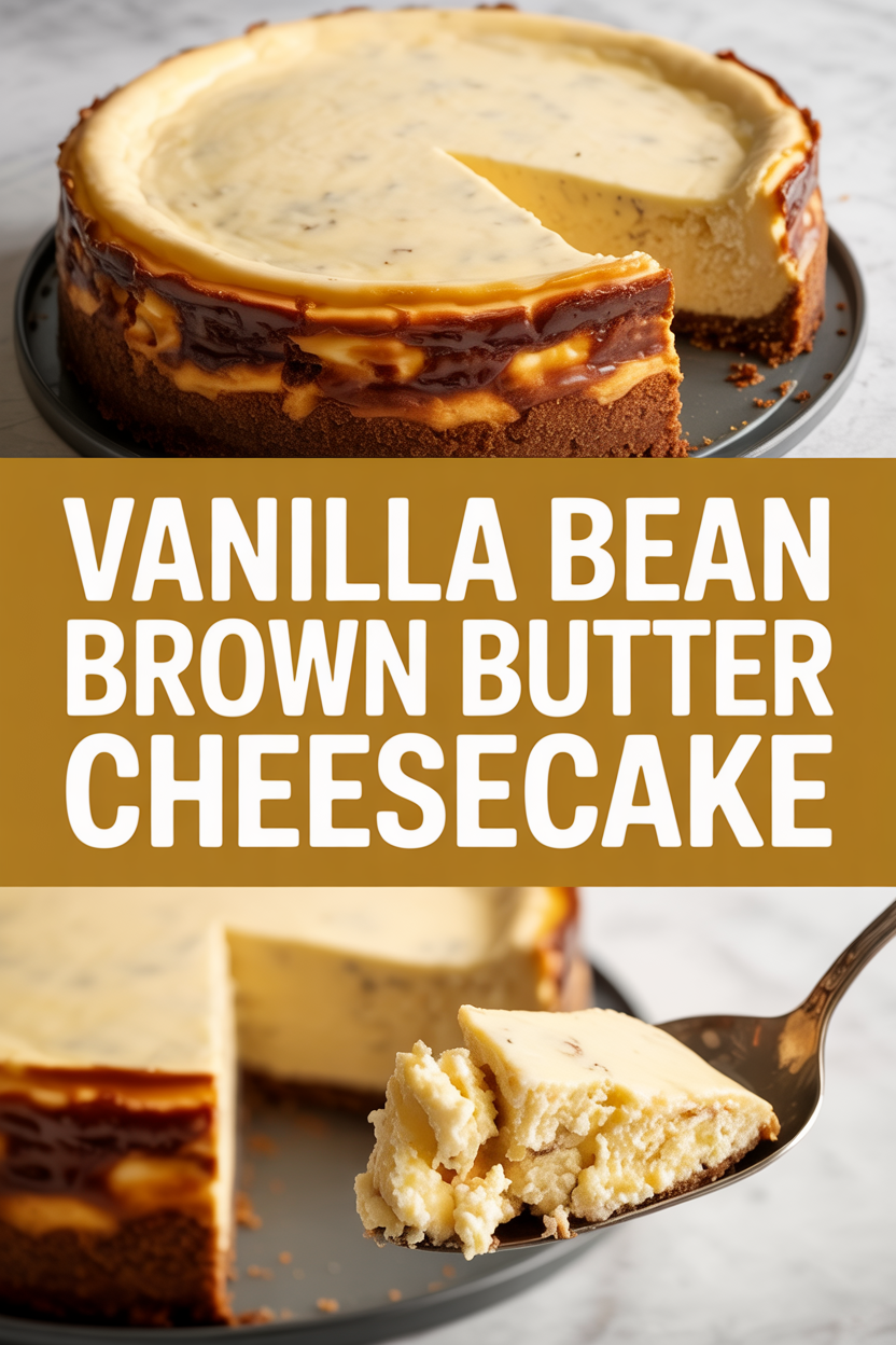 Vanilla Bean Brown Butter Dream Cheesecake