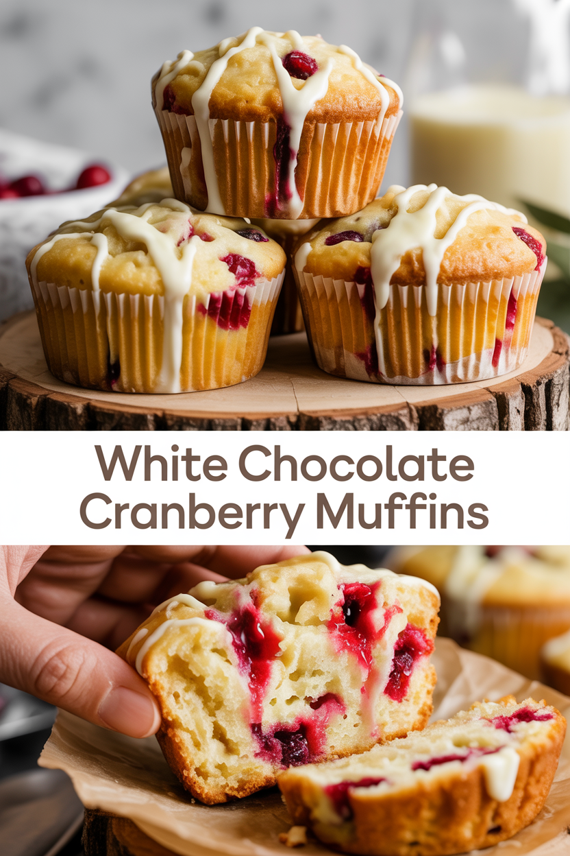 White Chocolate Cranberry Muffins