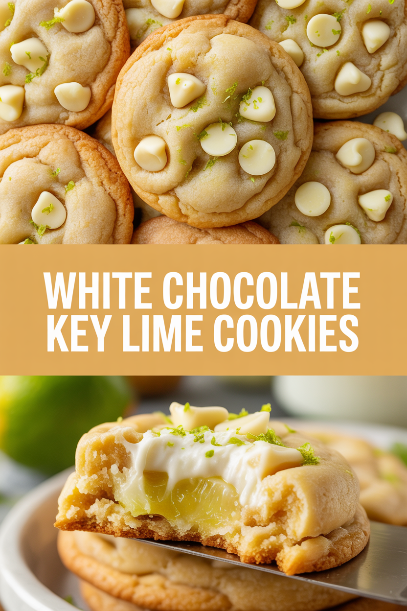 White Chocolate Key Lime Cookies